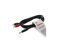 Hama - Câble audio - mini-phone stereo 3.5 mm mâle pour RCA mâle - 2 m - noir