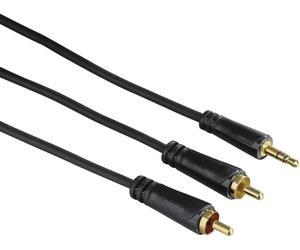 Hama Câble audio stéréo jack mâle / cinch stéréo mâle connecteurs dorés - 1,5 m