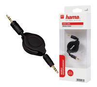 Hama Câble Aux à Enrouler 3,5mm Jack Prise Téléphone Portable MP3 Tablette PC