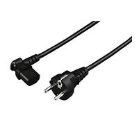 Hama Câble d’alimentation pr appareils froids, connecteur coudé à 90°, 5m, noir