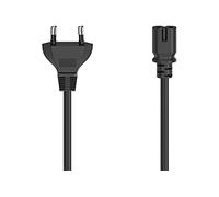 Hama Câble d'alimentation 1.5m Fiche Euro Type C vers C7 Figure 8 - Garantie 10ans (Cordon Alimentation Fiche Bipolaire Figure 8, pour PC, Ecran, Imprimante, DVD) Noir