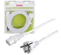 Hama - Câble d'alimentation - power CEE 7/7 (M) pour power IEC 60320 C13 - 5 m - moulé - blanc Blanc G