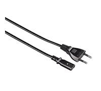 Hama Câble d'Alimentation Euro 1,4 m (câble pour petits appareils avec fiche sur prise double C8, cordon d'Alimentation) Noir