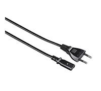 Hama Câble d'Alimentation Euro 1,5 m (câble pour petits appareils avec fiche sur prise double C8, cordon d'Alimentation) Noir