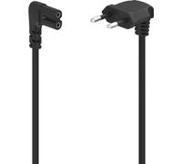 HAMA Câble d'alimentation fiche euro coudée noir 3,0m