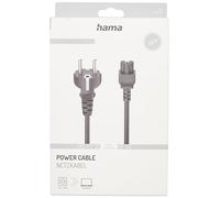 Hama Câble d'alimentation Secteur avec Terre (câble Alimentation pour Ordinateur/Notebook/TV, Adaptateur Secteur, Prise de Terre Type F, Fiche trèfle à 3 Broches, 1.5 m, Garantie 10ans) Noir