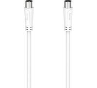 Hama câble d'antenne 90 DB (prise d'antenne, prise d'antenne, coaxial, pour TV, télévision par câble, 0,75 m) blanc