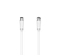 HAMA Câble d'antenne SAT 90dB F-coaxial blanc 1,5m