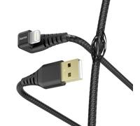 Hama Câble de charge/données "Gamer" (câble USB-A vers Lightning, coudé, compatible avec Apple, iPhone, longueur de 1,5 m) Noir