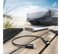 HAMA Câble de charge USB-C vers Lightning 0,2 m noir