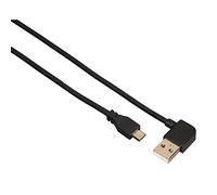 Hama Câble de charge USB (USB 2.0-A/Micro B, connecteur mâle/connecteur mâle, fiche de type A coudée à 90° - fiche micro-USB, 0,5 m) Noir