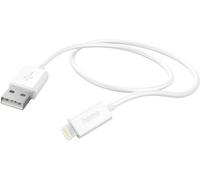 Hama Câble de charge USB USB 2.0 Connecteur Lightning , USB-A mâle 1.00 m blanc gaine en PVC 00201579
