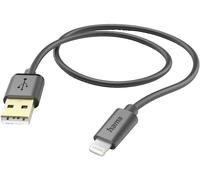 Hama Câble de charge USB USB 2.0 Connecteur Lightning , USB-A mâle 1.50 m noir 00201580