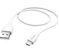 Hama Câble de charge USB USB 2.0 USB-A mâle, USB-Micro-B mâle 1.50 m blanc gaine en PVC 00201587