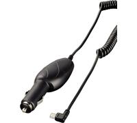 hama Câble de charge voiture 12 V, avec mini USB coudé, noir Alimentation directe et charge de la batterie via l'allume-cigare- (93732)
