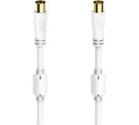 Hama Câble de raccordement/connexion, a) de 1x fiche coaxiale, b) à 1x prise coaxiale, 7,5 mètres, triple (00205249)