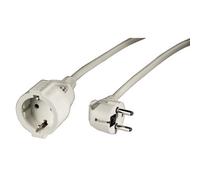 HAMA Câble de rallonge Profi, fiche Shuko, prise Shuko, 3 m, blanc