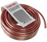 Hama Câble d'enceinte (2x 1,5 mm², 10 m (rouleau), avec marquage de polarité) transparent