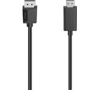 Câble adaptateur Hama DisplayPort / HDMI Fiche mâle DisplayPort, Fiche mâle HDMI-A 1.50 m noir 00200712 Câble DisplayPort