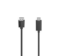 Hama Câble DisplayPort vers HDMI - 1,5m - Garantie 10 ans, Adaptateur Unidirectionnel 4K Ultra HD, Audio/Vidéo - Double Blindge - Noir