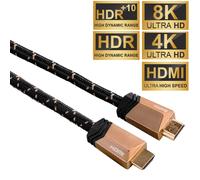 Hama 3M Câble HDMI 2.1 8K 4K Ultra High-Speed de Connexion 3D UHD HDR HD TV