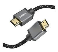 Hama Câble HDMI (Cable HMDI ultra haute vitesse, Certifié, Mâle-Mâle, Ultra HD, 8K@60 Hz /4K@120Hz, 3.0m, Garantie 30ans, résolution 7680x4320pixels, EARC supportant les formats audio) Gris Noir