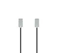 Hama Câble HDMI™ haute vitesse Ultra-Slim, 4K, fiche mâle - fiche mâle, Ethernet, métal,1m,Garantie 10 ans,Noir et Gris