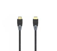 Câble HDMI haute vitesse, mâle-mâle, 8K, Ethernet, text., doré, 1,5 m