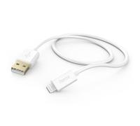 Hama Câble iPhone USB-A Lightning (Câble de charge/transfert de données/Data, USB-A 2.0 mâle vers Lightning, 1.5m, Certifié MFI, 480 MBit/s, iPad/iPhone 13/12/11/XS/XR/X/8/7/7+/6s/6/5/SE2020) Blanc