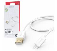 Hama Câble iPhone USB-A Lightning (Câble de charge/transfert de données/Data, USB-A 2.0 mâle vers Lightning, 1.5m, Certifié MFI, 480 MBit/s, iPad/iPhone 13/12/11/XS/XR/X/8/7/7+/6s/6/5/SE2020) Blanc
