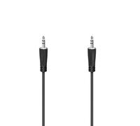 Hama Câble Jack 3.5 Male Male (Câble Auxiliaire Stéréo Jack 3.5mm, Cable Audio Garantie 10ans, 1.5m, compatible iPhone, iPod, iPad, Voiture, Casque, Autoradio, Smartphones, MP3) Noir