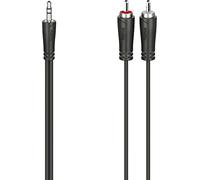 Câble de raccordement 00200721 Jack / Cinch-RCA audio [1x Jack mâle 3.5 mm - 2x Cinch-RCA mâle] 5 m noir