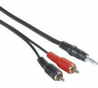 Hama Câble jack 3,5mm 2xCinch 2m noir - Câble audio
