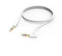 CABLE AUXILIAIRE, 3.5 MM JACK - 3.5 MM JACK, ANGLE 90°, 1M, BLANC