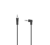 Hama Câble Jack Coudé 0.5m (Câble Jack 3.5mm, Câble Audio Jack Coudé 90°, Cable Auxiliaire M/M, Stéréo, Idéal Téléphone Mobile Smartphone Tablette Casque Récepteur Hi-Fi) Noir
