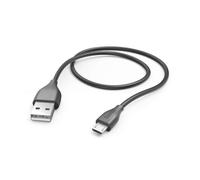 Hama Câble Micro-USB (Câble de charge USB-A 2.0 mâle/Micro-USB, Câble de Transfert de Données haute vit. 480 Mbit/s, 1.5m, pour Samsung Galaxy,PS4,Huawei,Kindle, Nokia,Sony, LG,Xiaomi) Noir