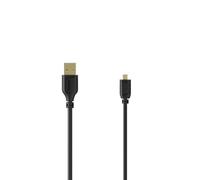 HAMA Câble mini-USB "Flexi-Slim", connecteur mini-B8, USB 2.0, 480 Mbit/s, 0,75 m (00074263)