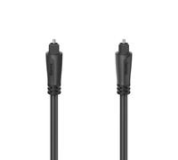 Hama Câble Optique Audio (Câble Audio à Fibres Optiques ODT Toslink, 1.5m, Garantie 10ans, Idéal Home Cinema, Barre de Son, TV, Samsung, Bose, LG, Sony, Sonos, PS4, Xbox) Noir