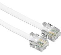 Hama Câble réseau (RJ11, modulaire, connecteurs mâles 6p4c, 3m) Blanc