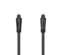 Hama Câble Toslink audio optique 3 m - Son haute fidélité pour home cinéma, TV, barre de son - Compatible Samsung, Bose, Sony, Sonos - Connecteur mâle ODT - Noir