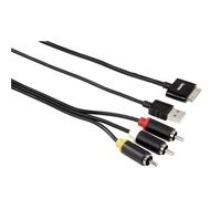 Hama Câble TV AV Câble RCA + Câble Vidéo USB Pour Apple 30-Pin iPhone iPod iPad