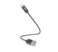 Hama Câble USB 2.0 - USB-A mâle vers USB-C mâle, 0,2 m, Transfert 480 Mbit/s, Charge rapide, Compatible Android, iPhone, Samsung