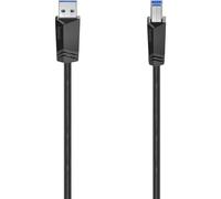 Hama Câble USB 3.2 Gen1 (USB 3.0) USB-A mâle, USB-B mâle 1,50 m noir 5 Gbit/s 00200625