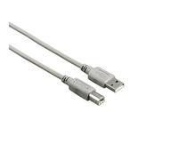 Hama Câble USB A - USB B (Panier, USB-A 2.0, USB-B, 480 Mbit/s, 0,5 A, pour PC, Notebook, 3 m) Gris