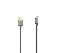 Hama Câble USB C 0,75m Garantie 30ANS (USB C vers USB, Câble de Charge Rapide 3A, Cable iphone 16/15, Samsung S22/S21/S20/S10) Noir