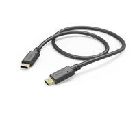 Hama Cable USB-C 1m (Cable USB C vers USB C, Cable de charge USB C Charge rapide, Cable idéal iPhone 15/15 Pro, Macbook Pro, iPad Pro/mini, Samsung S23/S22-2M) Noir