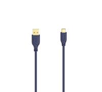 Hama Câble USB-C Flexi-Slim, USB 2.0, 480 Mbit/s, Blue Depths, 0,75 m