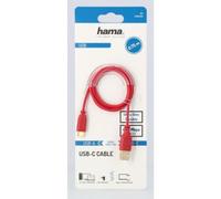 HAMA Câble USB-C Flexi-Slim USB-A-USB-C Or Rouge 0,75 m