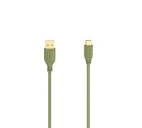 HAMA Câble USB-C Flexi-Slim USB-A-USB-C vert doré 0,75 m