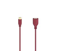 Hama Câble USB-C-OTG Flexi-Slim, USB 2.0, 480Mbit/s, Chilli Pepper, 0,15m